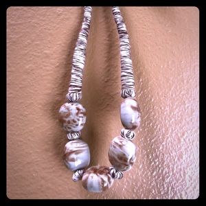 Cute necklace honey and white color